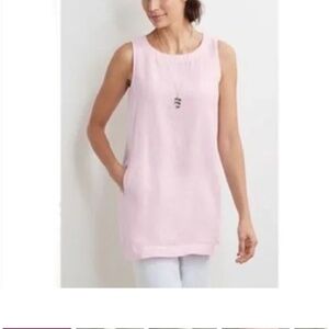 J Jill Linen Soft Pink Tunic Top- MP